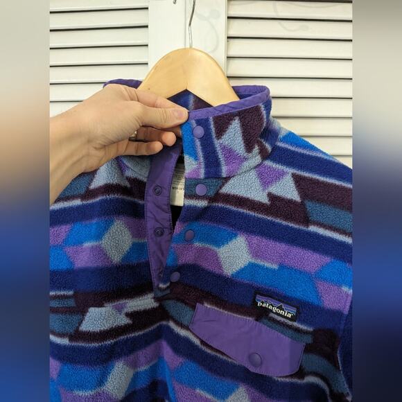 Patagonia Synchilla Snap T Fleece Pullover Guatemalan Tango Aztec Size Small - Picture 2 of 6